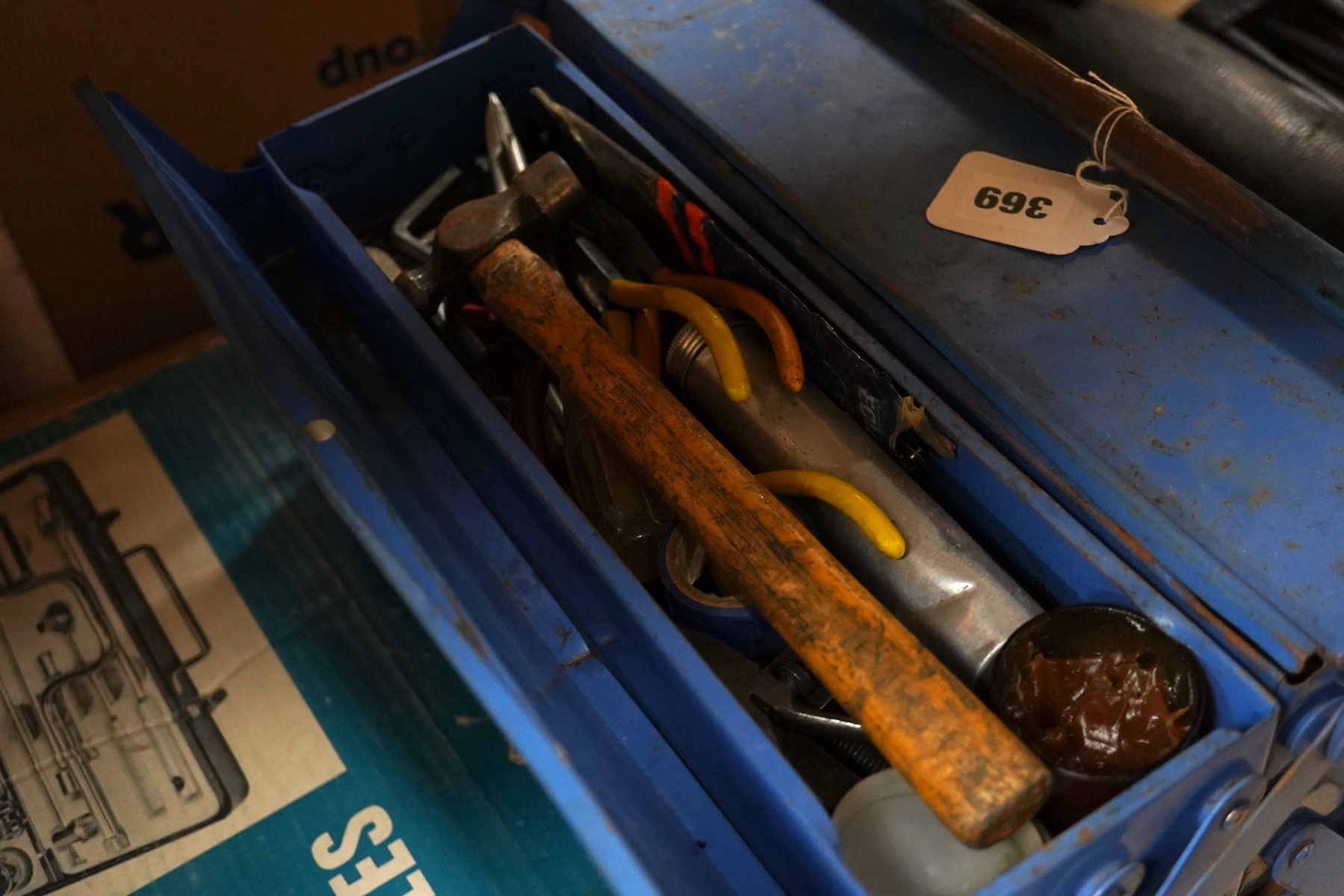 Two double-sided storage cases of valves for radio and television, etc. manufactured by Mullard, Pinnacle, Ediswan, Mazda, Marconi, etc., most in their original card boxes, together with a collection of tools including t